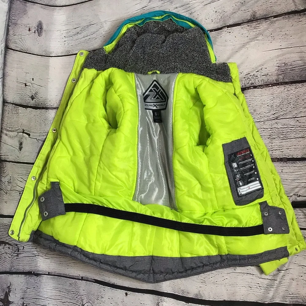 ZeroXPosur Gray and Teal Winter Snow Coat Small 7/8